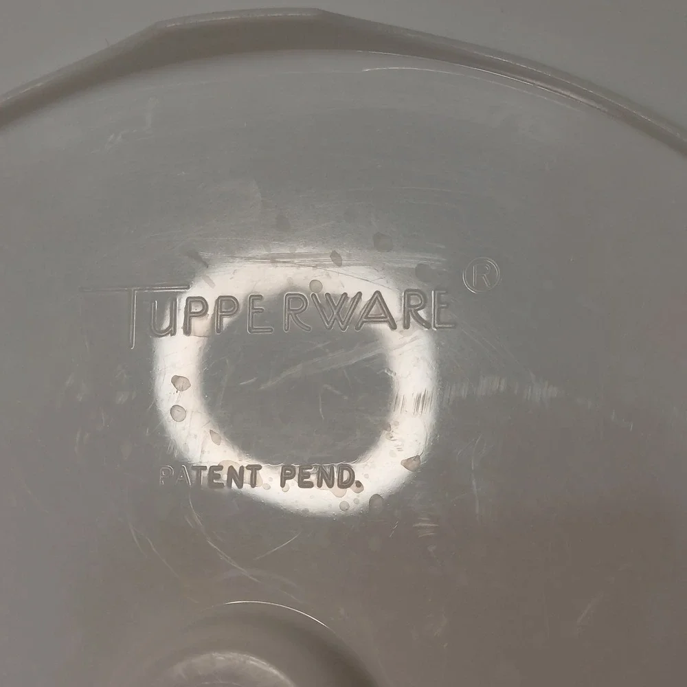 Vintage Tupperware Dip-N-Serve 1954‎ White Serving Tray Platter with Bowl, Lid